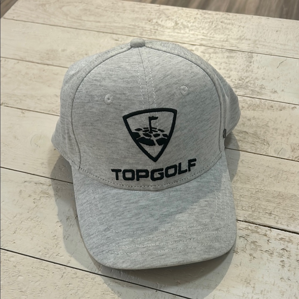 Top Golf TopGolf Golfer Lightweight Gray Flex Fit Fitted Hat Size S/M